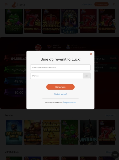 Secure player account login Luck Casino