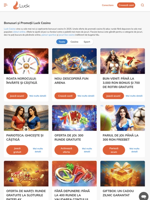 Exclusive bonus rewards showcase Luck Casino